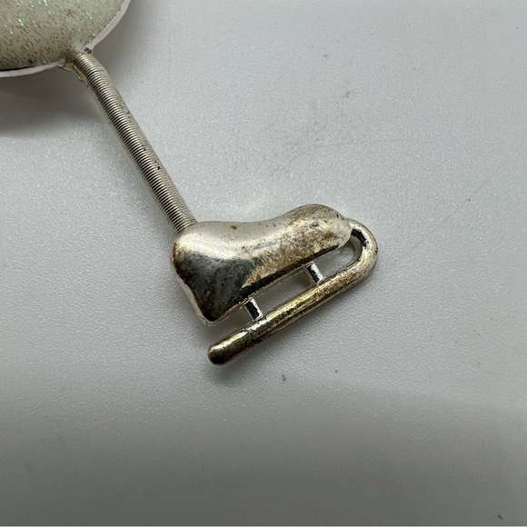 Silver Enamel Snowman Brooch With Spring Legs - Picture 8 of 9